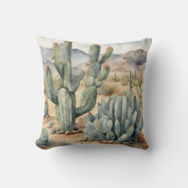 Succulent sensatie | Cactus Waterverf Decoratief Kussen