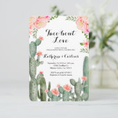 Succulent Taco Bout Love verlovingsfeest cactus Kaart (Staand voorkant)