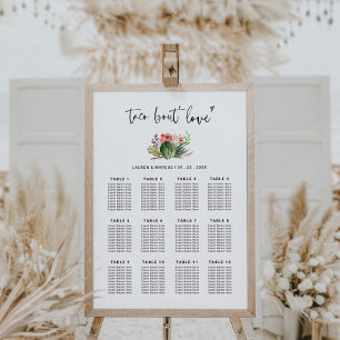 Succulent Taco Over Liefde Bruiloft Zitkaarten Poster
