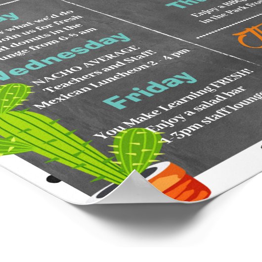 Succulent Teacher Appreciation Week Route Poster (Hoek)