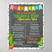 Succulent Teacher Appreciation Week Route Poster (Voorkant)