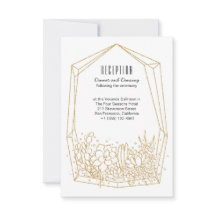 Succulent Terrarium bruiloft receptie Kaart