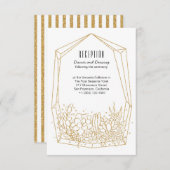 Succulent Terrarium bruiloft receptie Kaart (Voorkant / Achterkant)