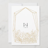 Succulent Terrarium bruiloft uitnodiging (Achterkant)