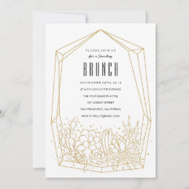 Succulent Terrarium Brunch/partijuitnodiging Kaart