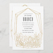 Succulent Terrarium Brunch/partijuitnodiging Kaart (Voorkant / Achterkant)