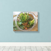Succulent Terrarium Poster van Debra Lee Baldwin Canvas Afdruk (Insitu (Houten vloer))