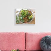 Succulent Terrarium Poster van Debra Lee Baldwin Canvas Afdruk (Insitu (Woonkamer))