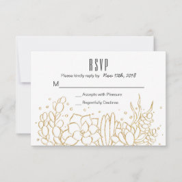 Succulent Terrarium Wedding RSVP Card Kaartje