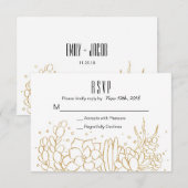 Succulent Terrarium Wedding RSVP Card Kaartje (Voorkant / Achterkant)