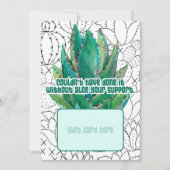 Succulent Thank You Teacher Gift Card Holder Feestdagenkaart (Voorkant)
