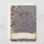 Succulent Thema Bruiloft Save The Date (Achterkant)