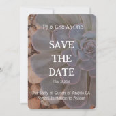 Succulent Thema Bruiloft Save The Date (Voorkant)