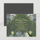 Succulent tinten van Bleke blues repetitie diner Kaart (Voorkant / Achterkant)