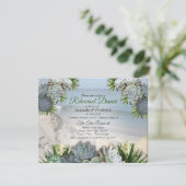 Succulent tinten van Bleke blues repetitie diner Kaart (Staand voorkant)