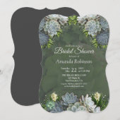 Succulent tinten van Bleke Blues Vrijgezellenfeest Kaart (Voorkant / Achterkant)