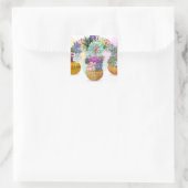 Succulent Trio Colorful Square Sticker (Tas)