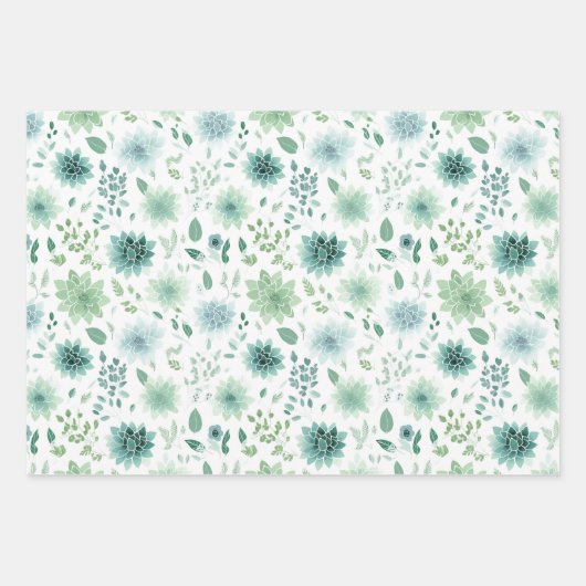 Succulent Trio Wrapping Paper Set (Voorkant)