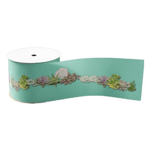 Succulent tuinontwerp grosgrain lint