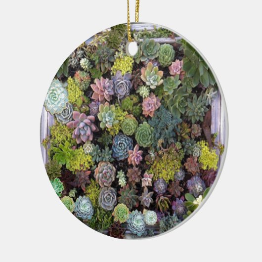 Succulent tuinontwerp keramisch ornament (Links)