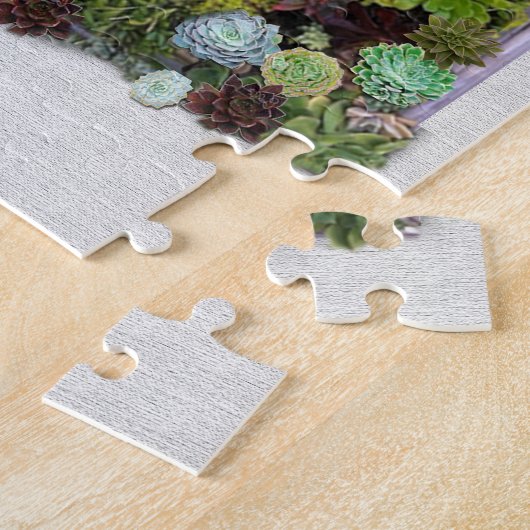 Succulent tuinontwerp legpuzzel (Zijkant)