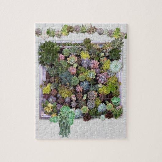 Succulent tuinontwerp legpuzzel (Verticaal)