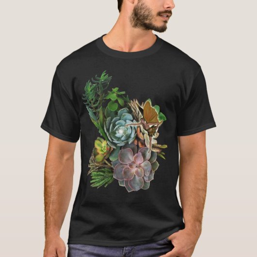 Succulent tuinontwerp t-shirt (Voorkant)