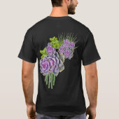 Succulent tuinontwerp t-shirt (Achterkant)