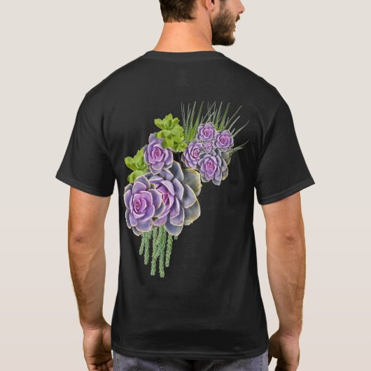 Succulent tuinontwerp t-shirt (Achterkant)