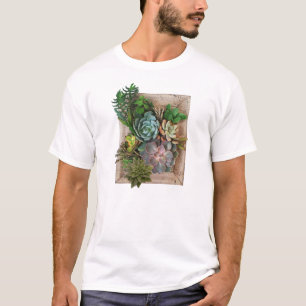 Succulent tuinontwerp t-shirt