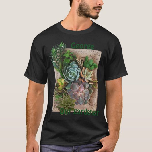 Succulent tuinontwerp t-shirt (Voorkant)