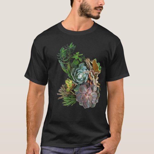 Succulent tuinontwerp t-shirt (Voorkant)