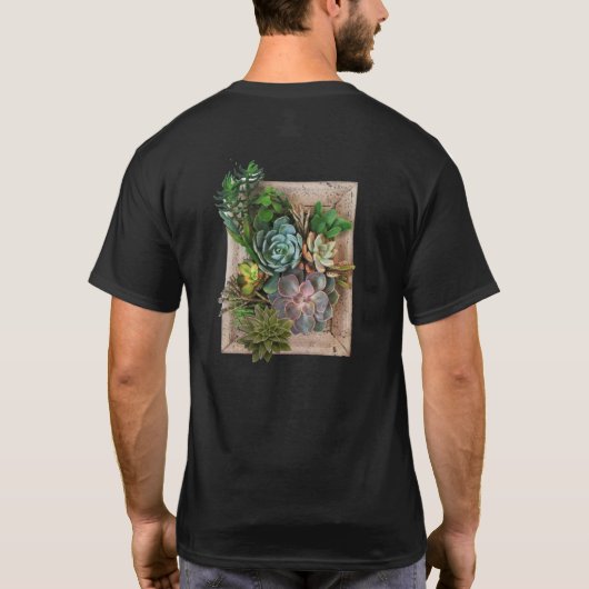 Succulent tuinontwerp t-shirt (Achterkant)