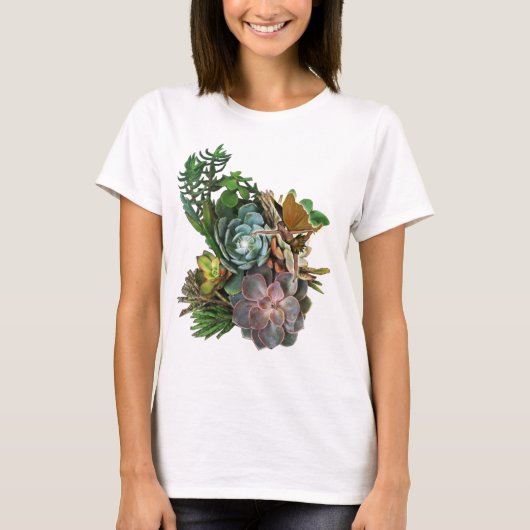 Succulent tuinontwerp t-shirt (Voorkant)