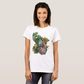 Succulent tuinontwerp t-shirt (Voorkant volledig)