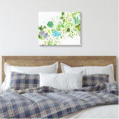 Succulent veld I Canvas Afdruk (Insitu (Slaapkamer))