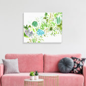 Succulent veld I Canvas Afdruk (Insitu (Woonkamer))