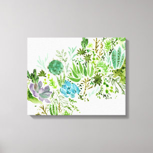 Succulent veld I Canvas Afdruk
