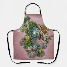 Succulent vertoningen diner bord schort