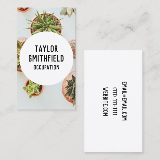 succulent visitekaartje (Voorkant / Achterkant)