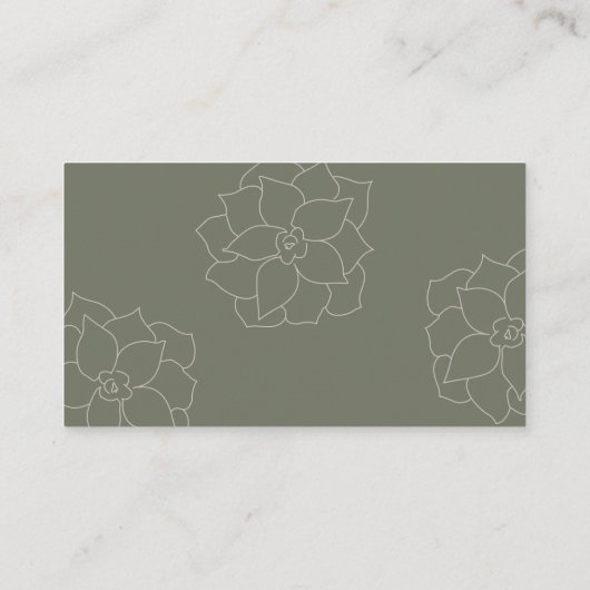 Succulent Visitekaartje | Apothecaire stijl (Achterkant)