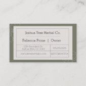 Succulent Visitekaartje | Apothecaire stijl (Voorkant)