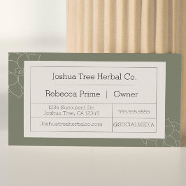 Succulent Visitekaartje | Apothecaire stijl