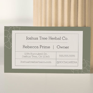 Succulent Visitekaartje   Apothecaire stijl