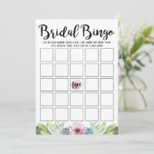 Succulent Vrijgezellenfeest Bingo Kaart (Staand voorkant)