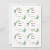 Succulent Vrijgezellenfeest Gift Label Kaart (Voorkant)