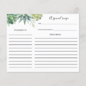 Succulent Vrijgezellenfeest Recipcard (Voorkant)