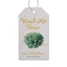 Succulent Watch Me Grow Botanical Baby shower