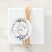 Succulent Watch Me Grow Plant Favor Classic Round Bedankjes Labels (In situ)