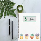 Succulent Watercolor Spiral Notebook Notitieboek